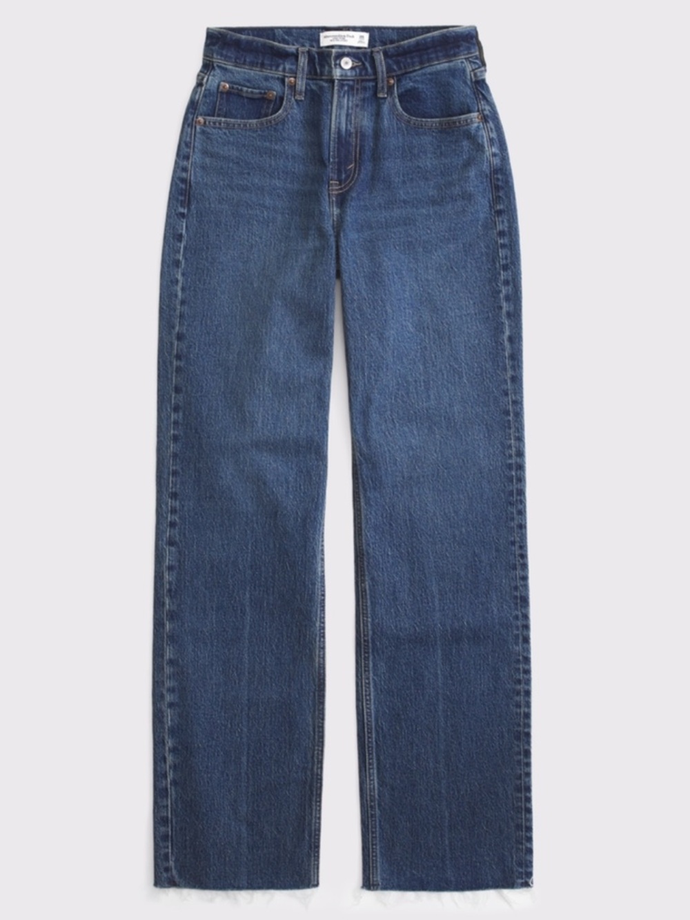 Abercrombie & Fitch Curve Love 90’s Relaxed Jeans High Rise Raw Hem- 16 Short